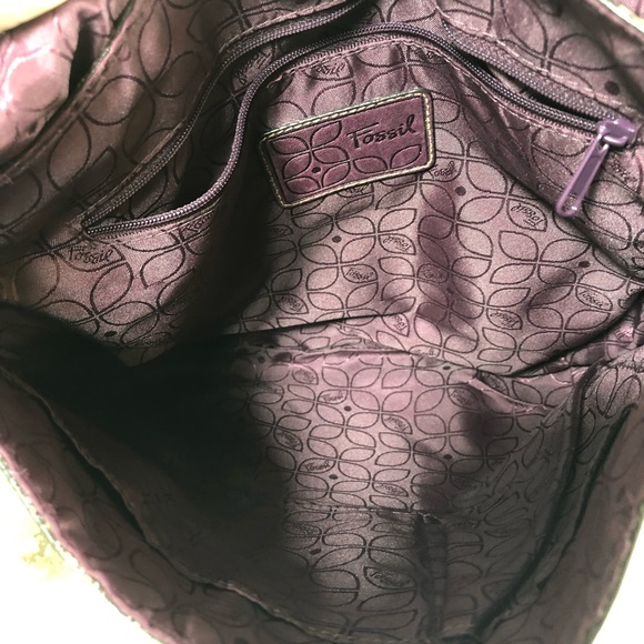 Fossil Purple Leather Crossbody - Picture 5 of 6